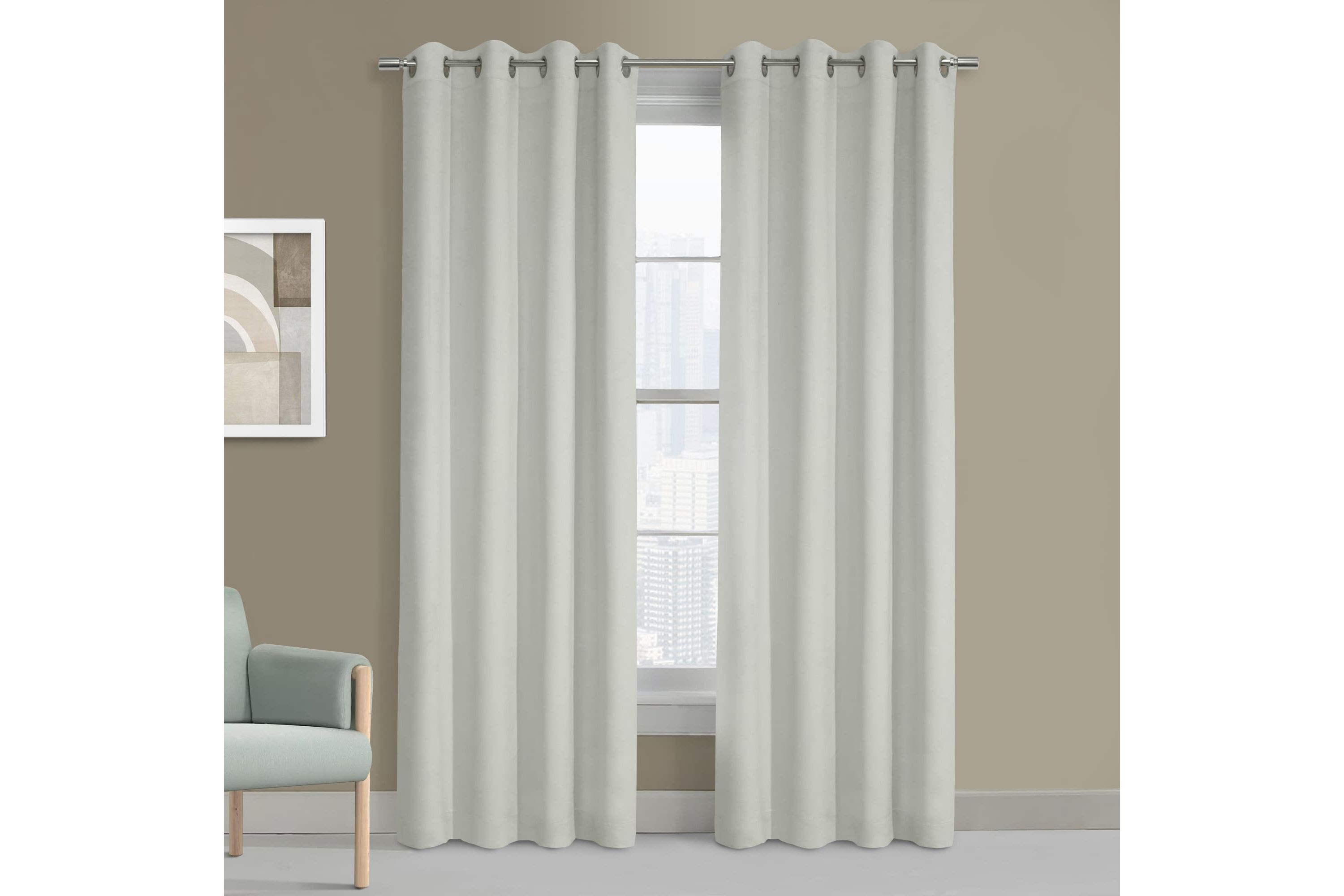 Navar Blackout Grommet Curtain Panel 54 x 63 in White