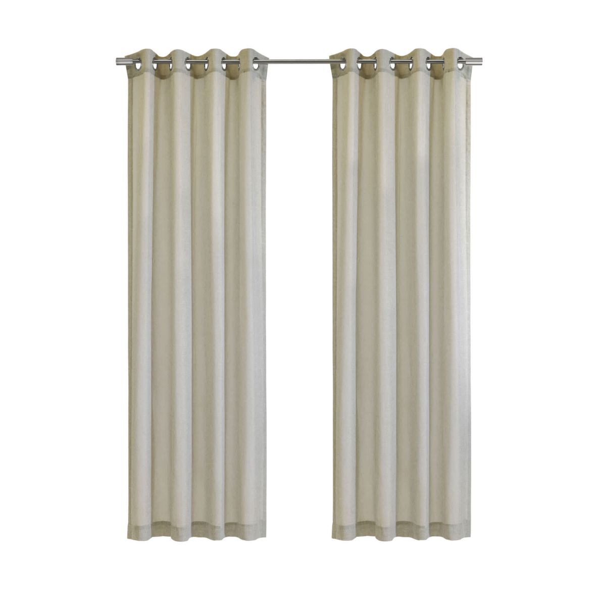 Limbourg Light Filtering Grommet Curtain Panel 52 x 108 in Linen