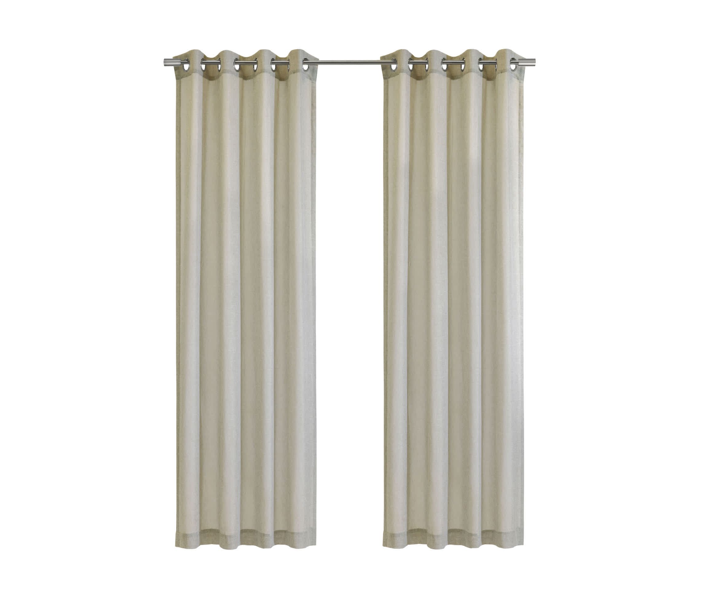 Limbourg Light Filtering Grommet Curtain Panel 52 x 108 in Linen