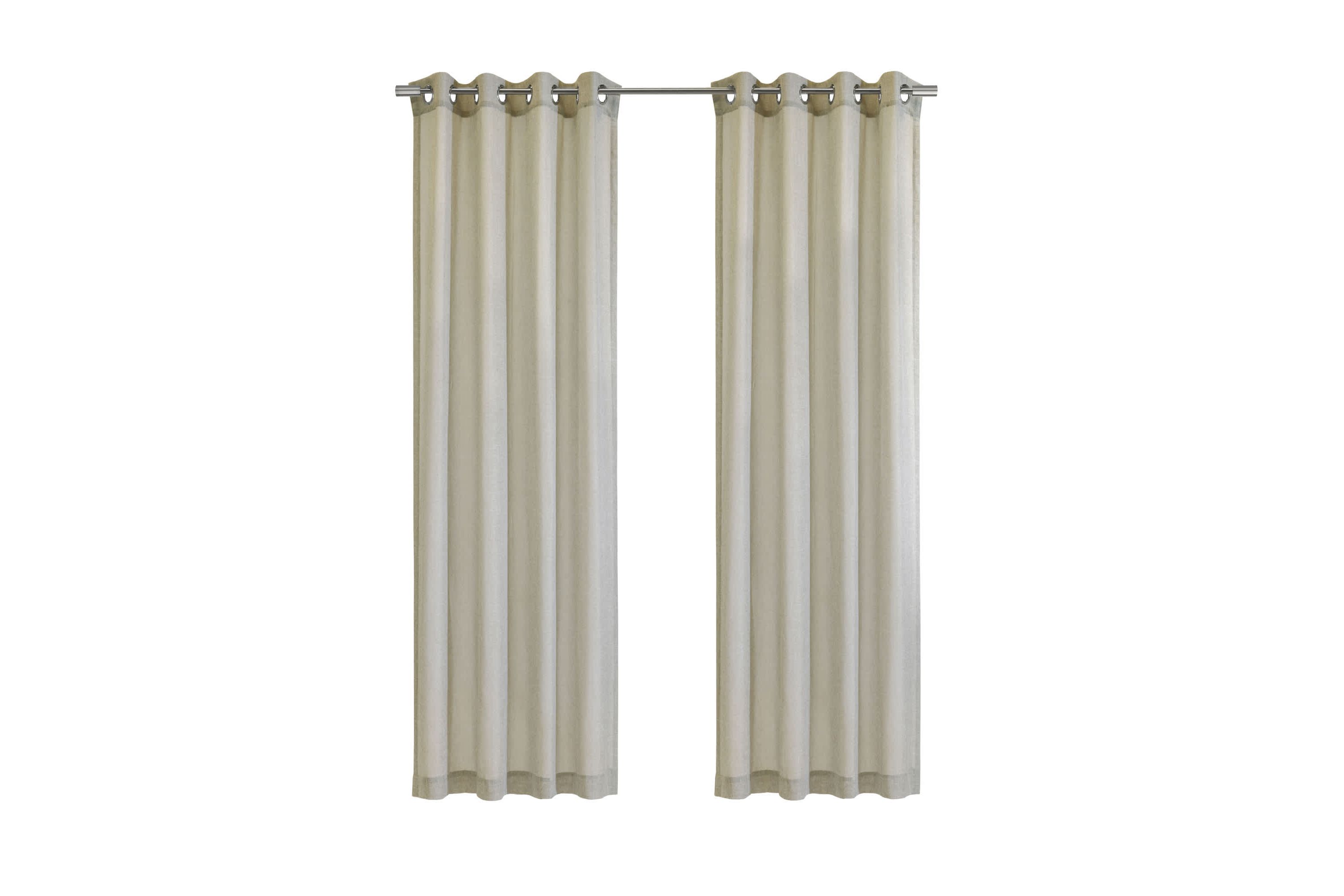 Limbourg Light Filtering Grommet Curtain Panel 52 x 108 in Linen