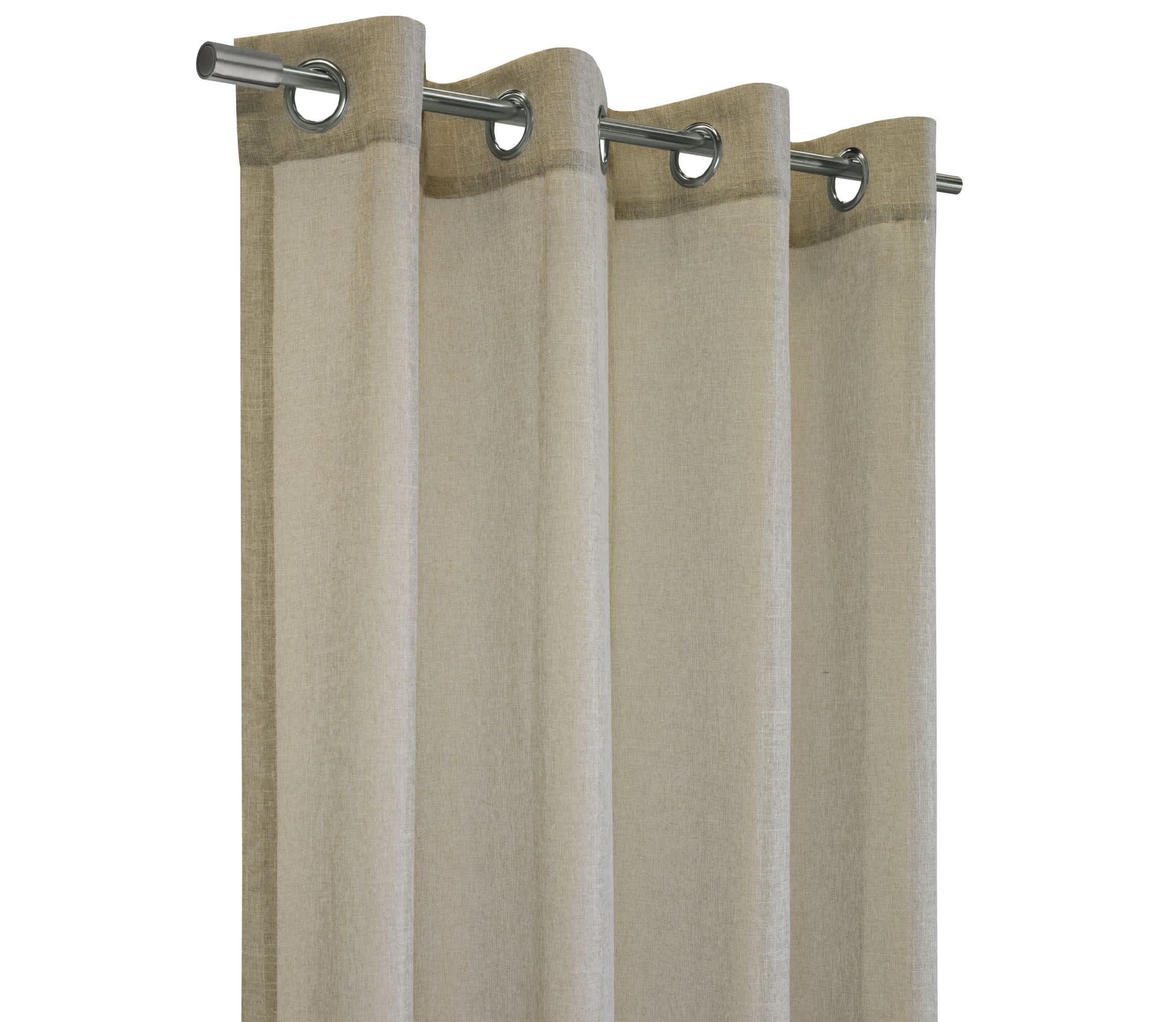Limbourg Light Filtering Grommet Curtain Panel 52 x 108 in Linen