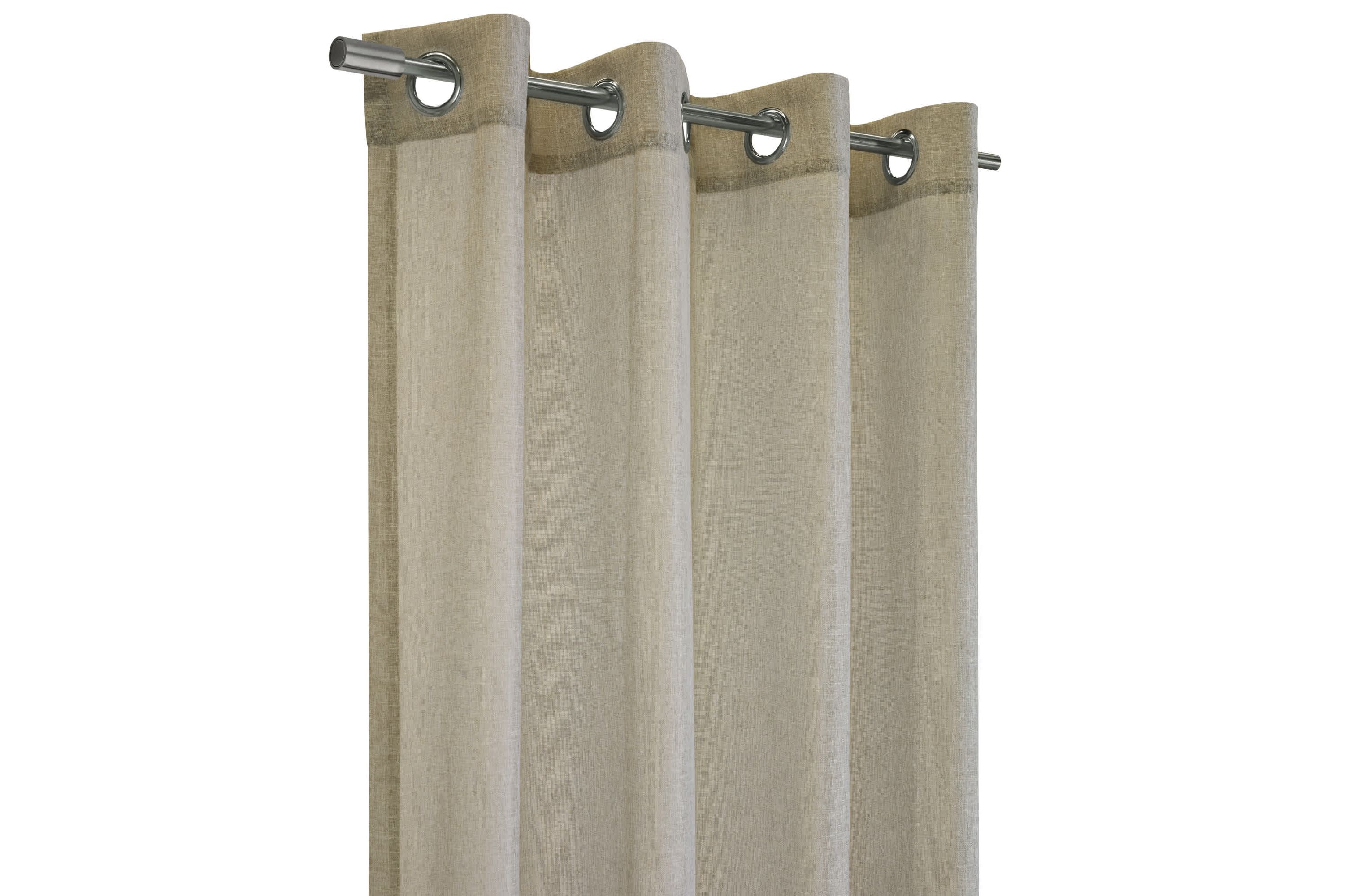 Limbourg Light Filtering Grommet Curtain Panel 52 x 108 in Linen
