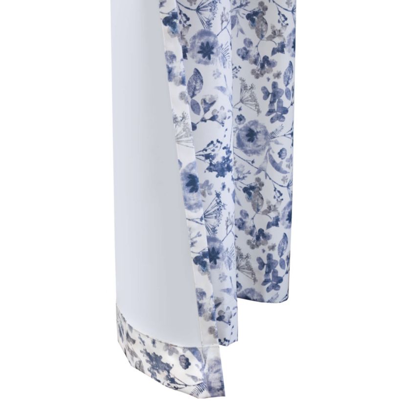Flora Blackout Grommet Curtain Panel 52 x 95 in Silver