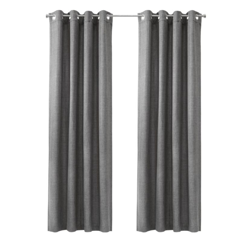 Sanders Light Filtering Grommet Curtain Panel 52 x 63 in Grey