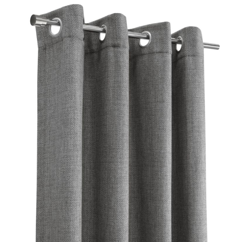 Sanders Light Filtering Grommet Curtain Panel 52 x 63 in Grey