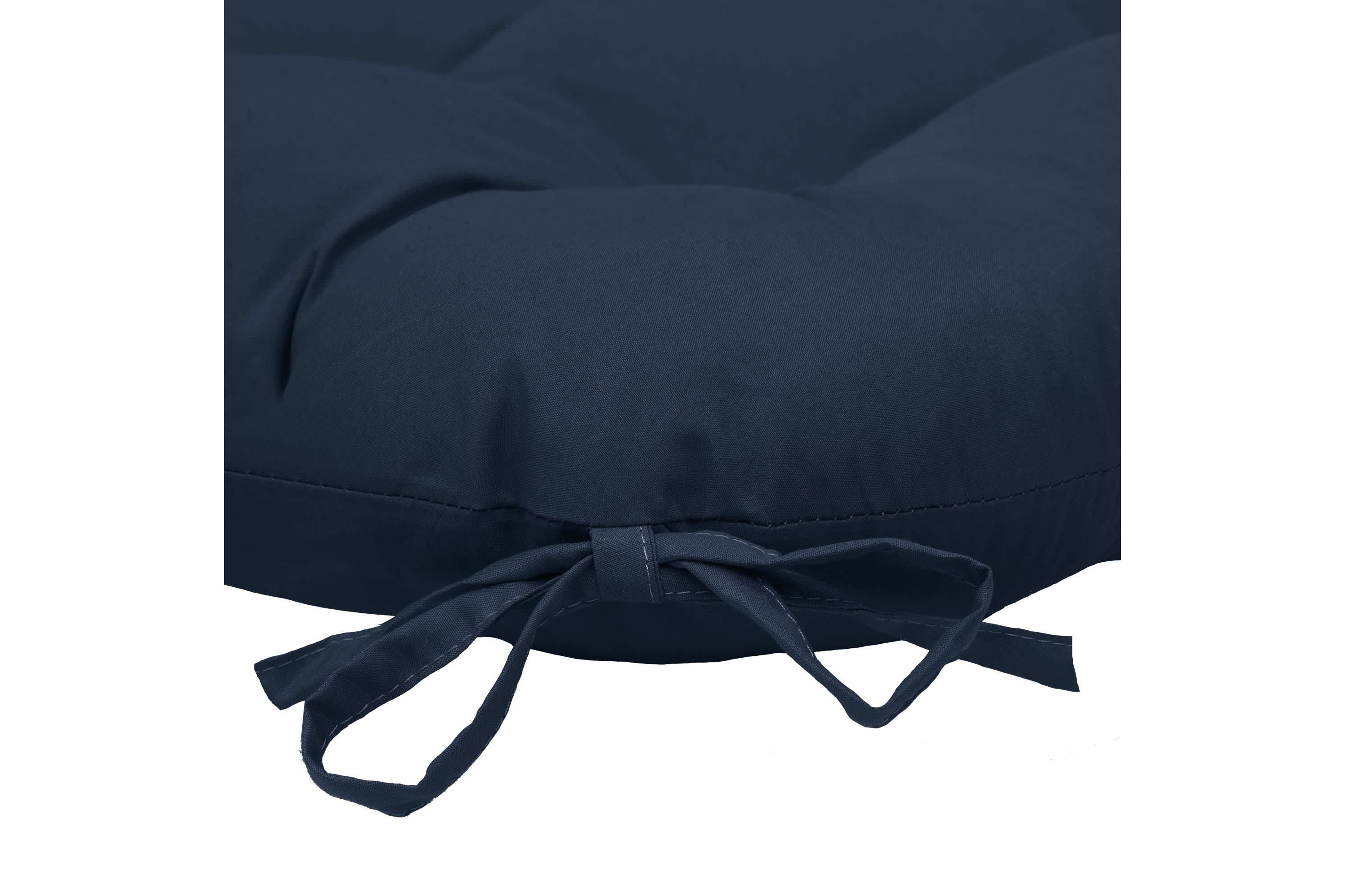 Tufted Chair Pad Pack of 2 15 X 15 Navy