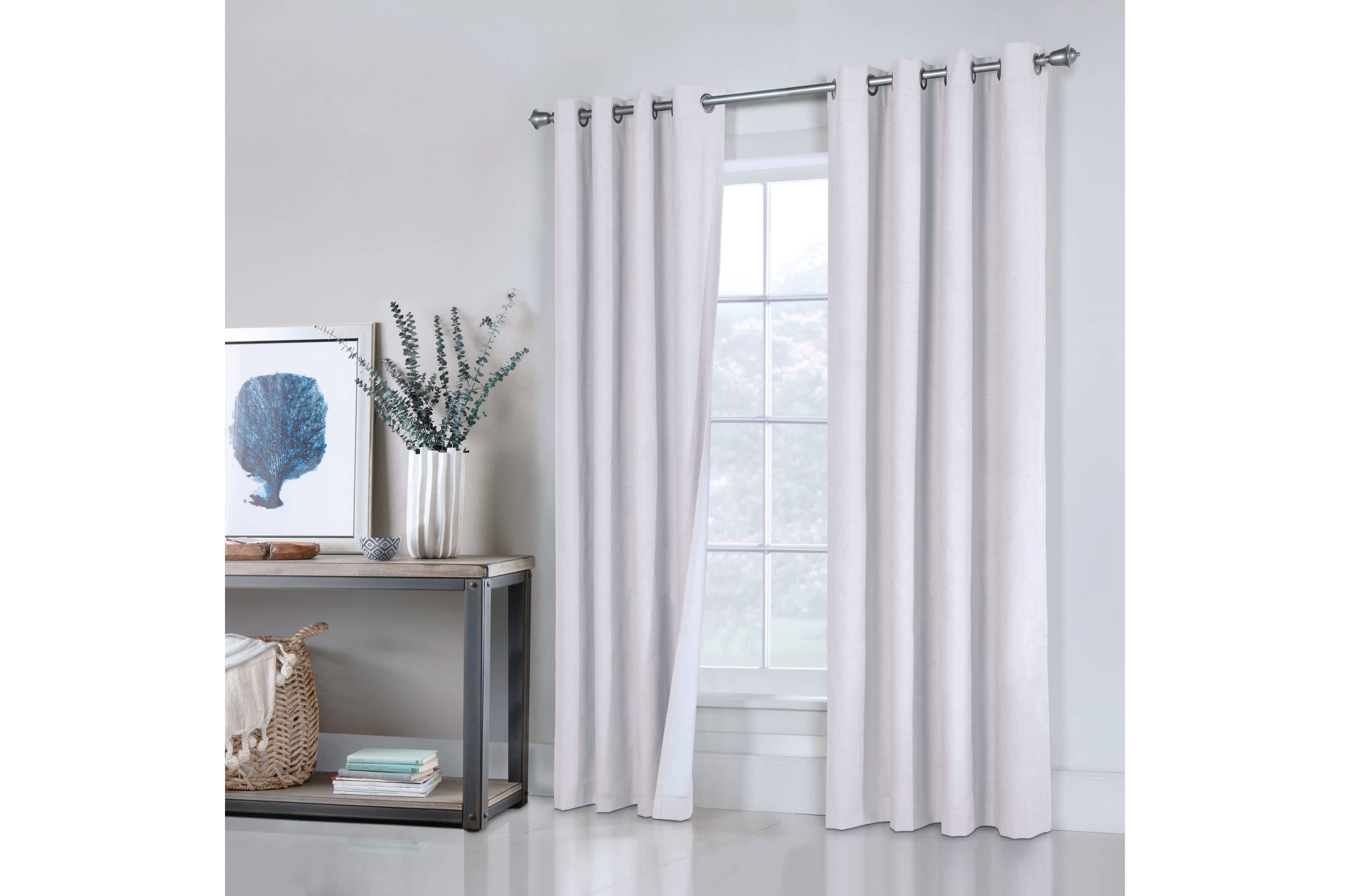 Ventura Blackout Grommet Curtain Panel Pair each 78 x 84 in Blue