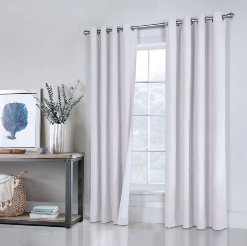 Ventura Blackout Grommet Curtain Panel Pair each 78 x 84 in Blue