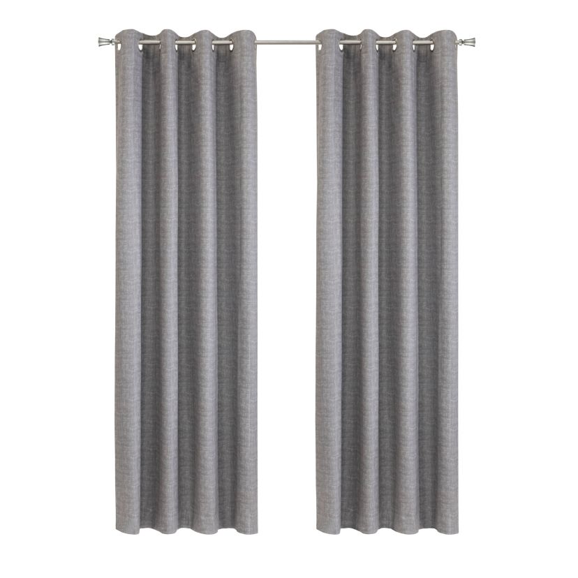 Mason Blackout Grommet Curtain Panel 52 x 108 in Grey