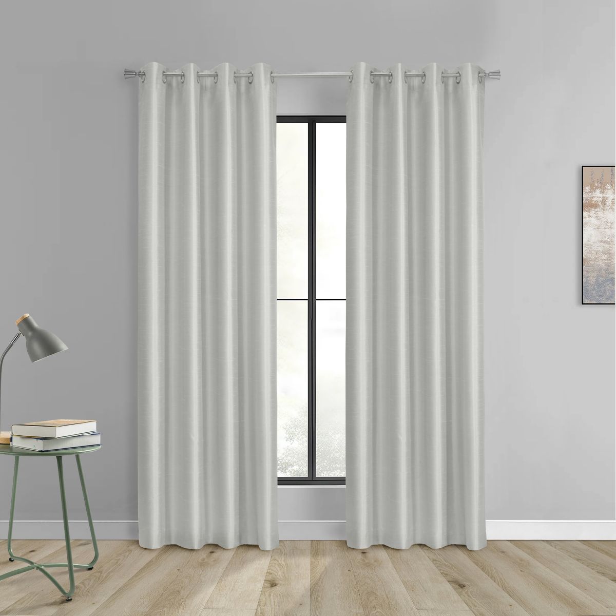 Glacier Blackout Grommet Curtain Panel 52 x 84 in Silver