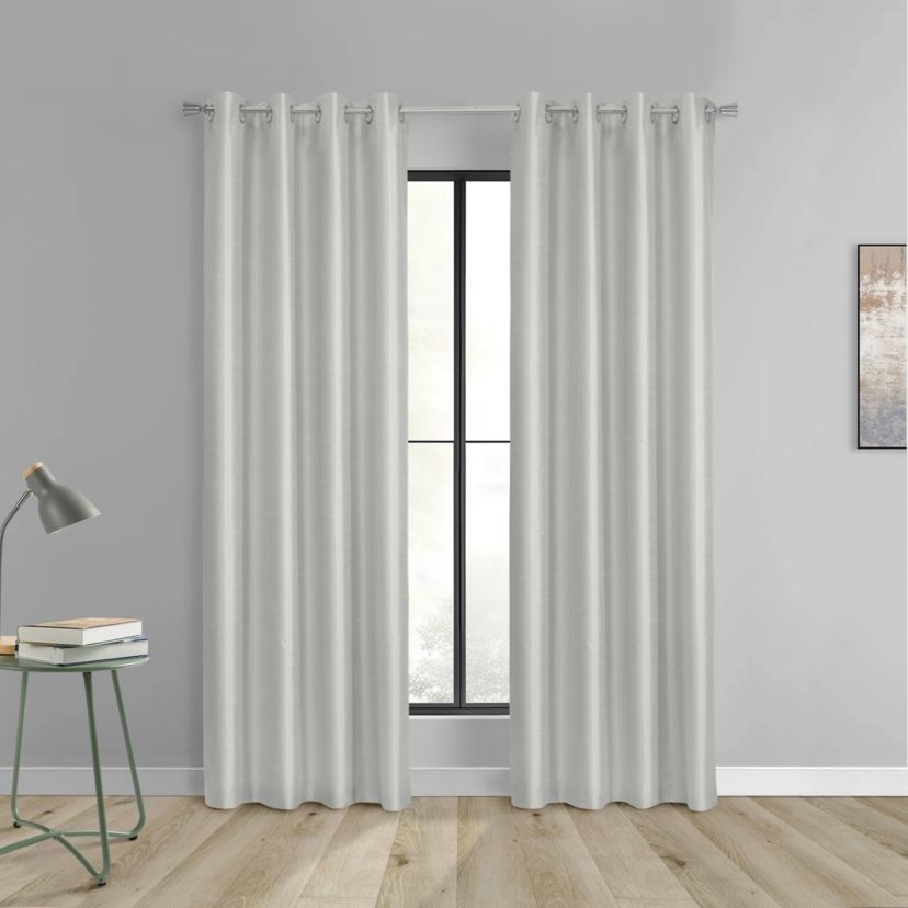 Glacier Blackout Grommet Curtain Panel 52 x 84 in Silver
