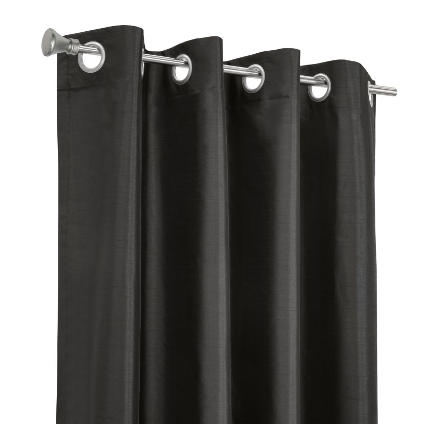 Glacier Blackout Grommet Curtain Panel 52 x 95 in Black