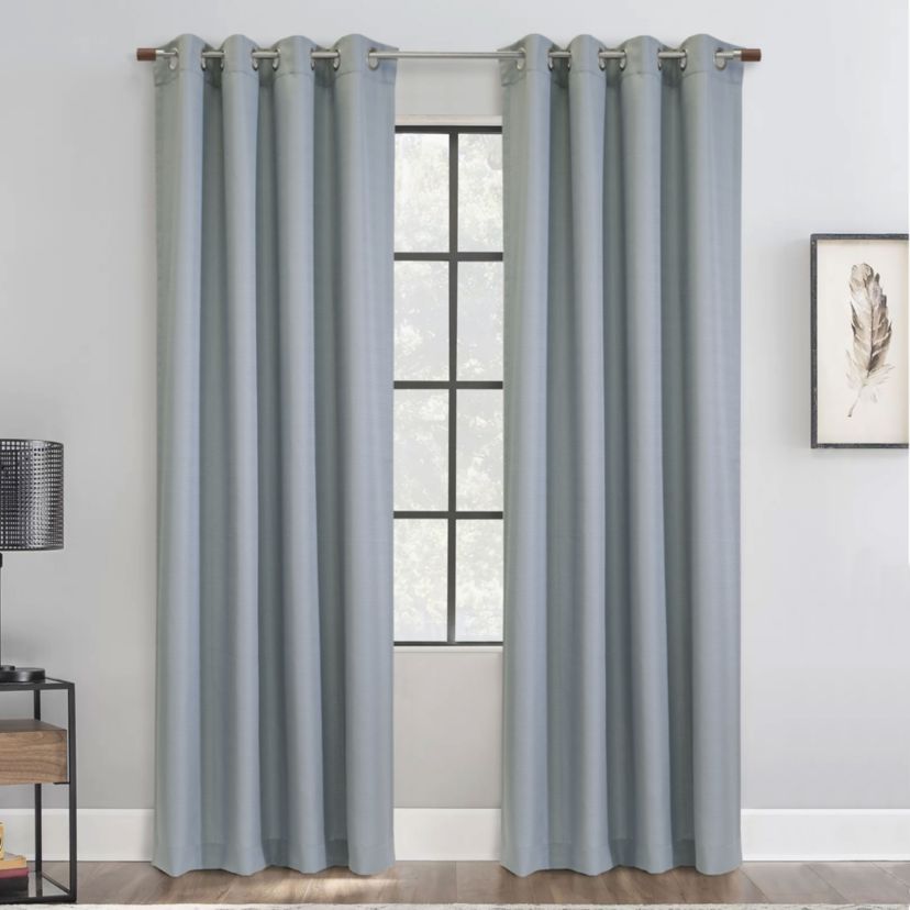 Jamie Light Filtering Grommet Curtain Panel 52 x 95 in Blue