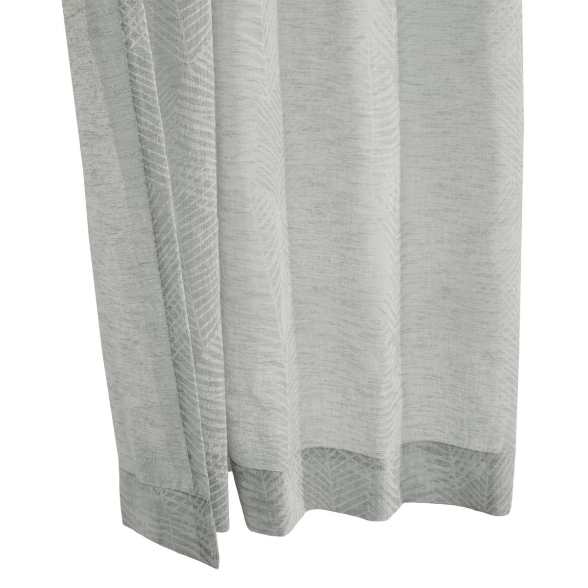 Trenton Light Filtering Dual Header Curtain Panel 52 x 84 in Grey