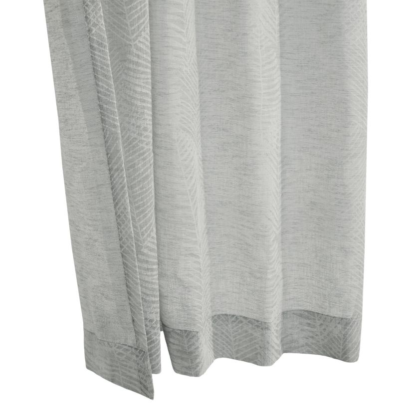 Trenton Light Filtering Dual Header Curtain Panel 52 x 84 in Grey
