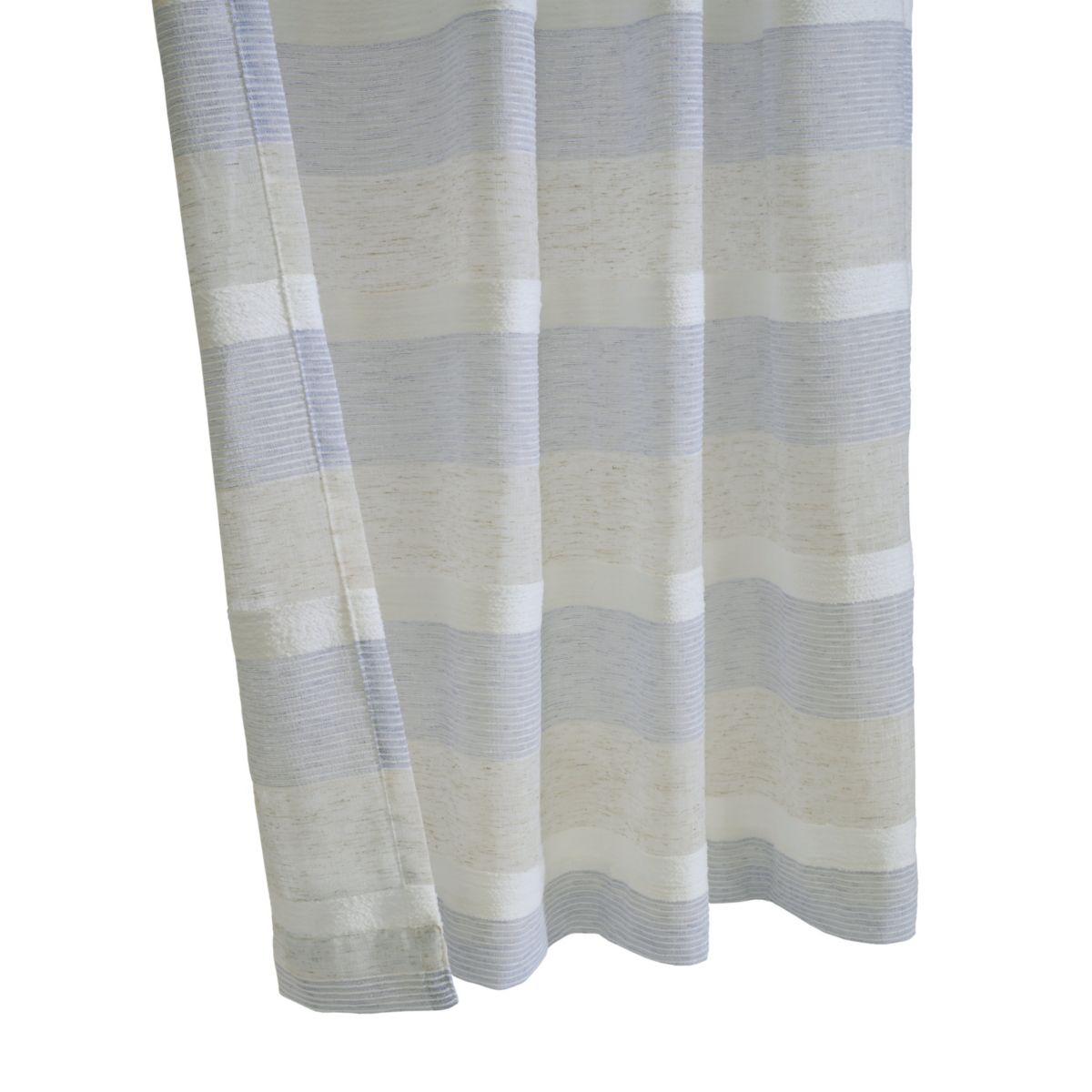 Nathan Light Filtering Dual Header Curtain Panel 52 x 63 in Blue