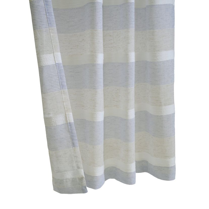 Nathan Light Filtering Dual Header Curtain Panel 52 x 63 in Blue