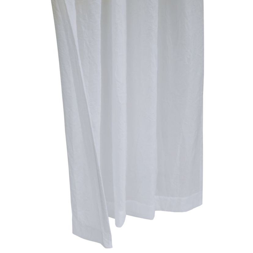 Crushed Sheer Tab Top Curtain Panel 52 x 84 in White