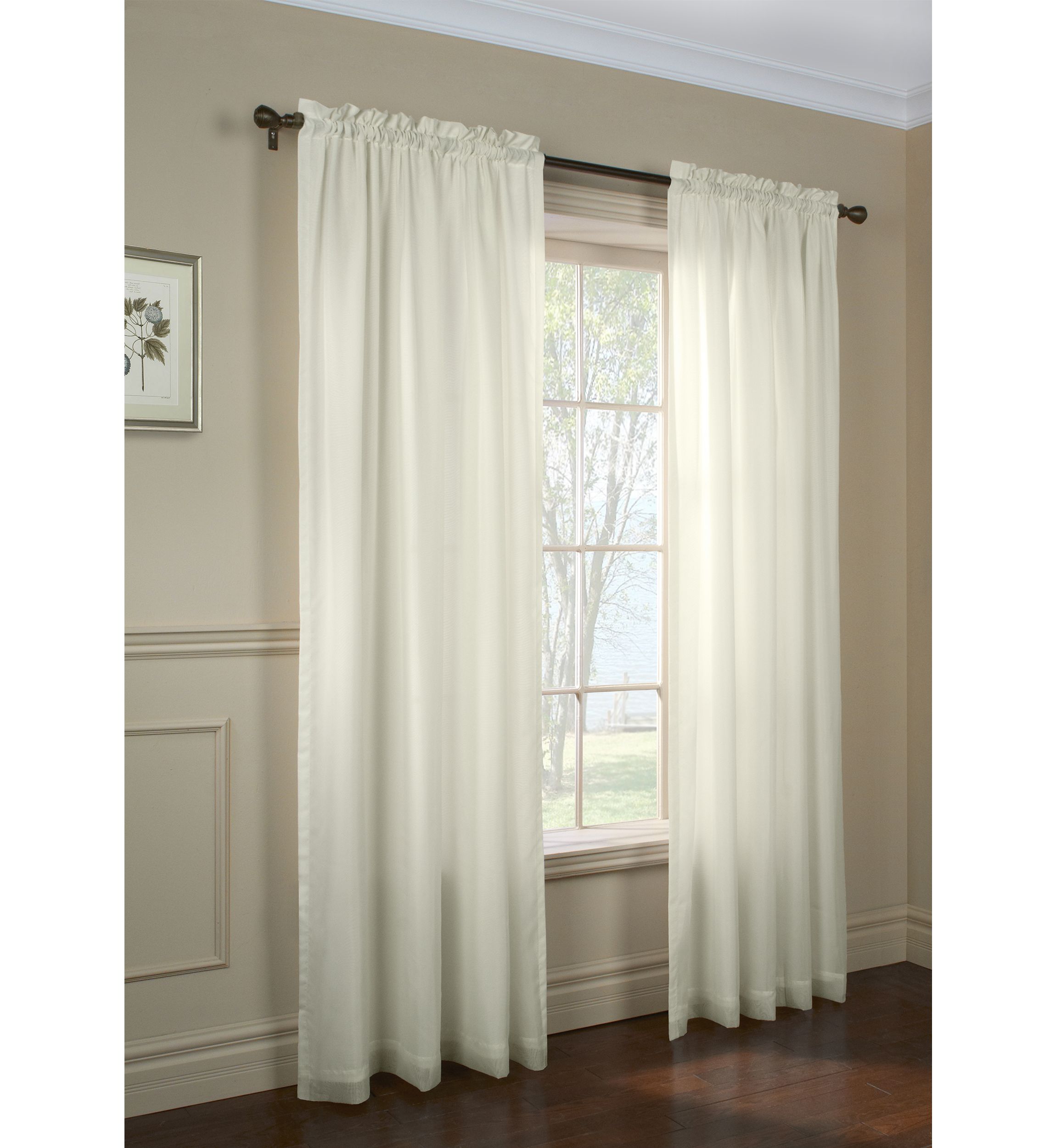 Rhapsody Tailored Rod Pocket Panel Curtains