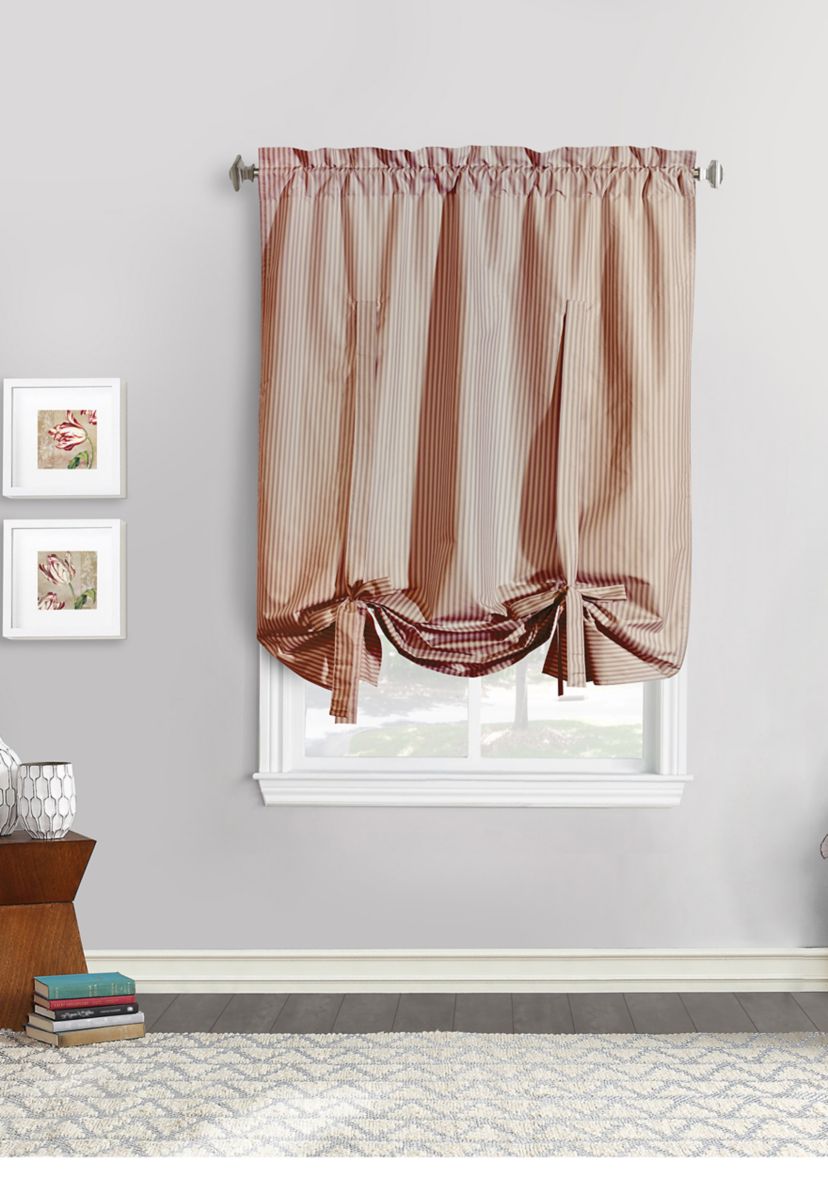 Ticking Stripe Tie Up Valance