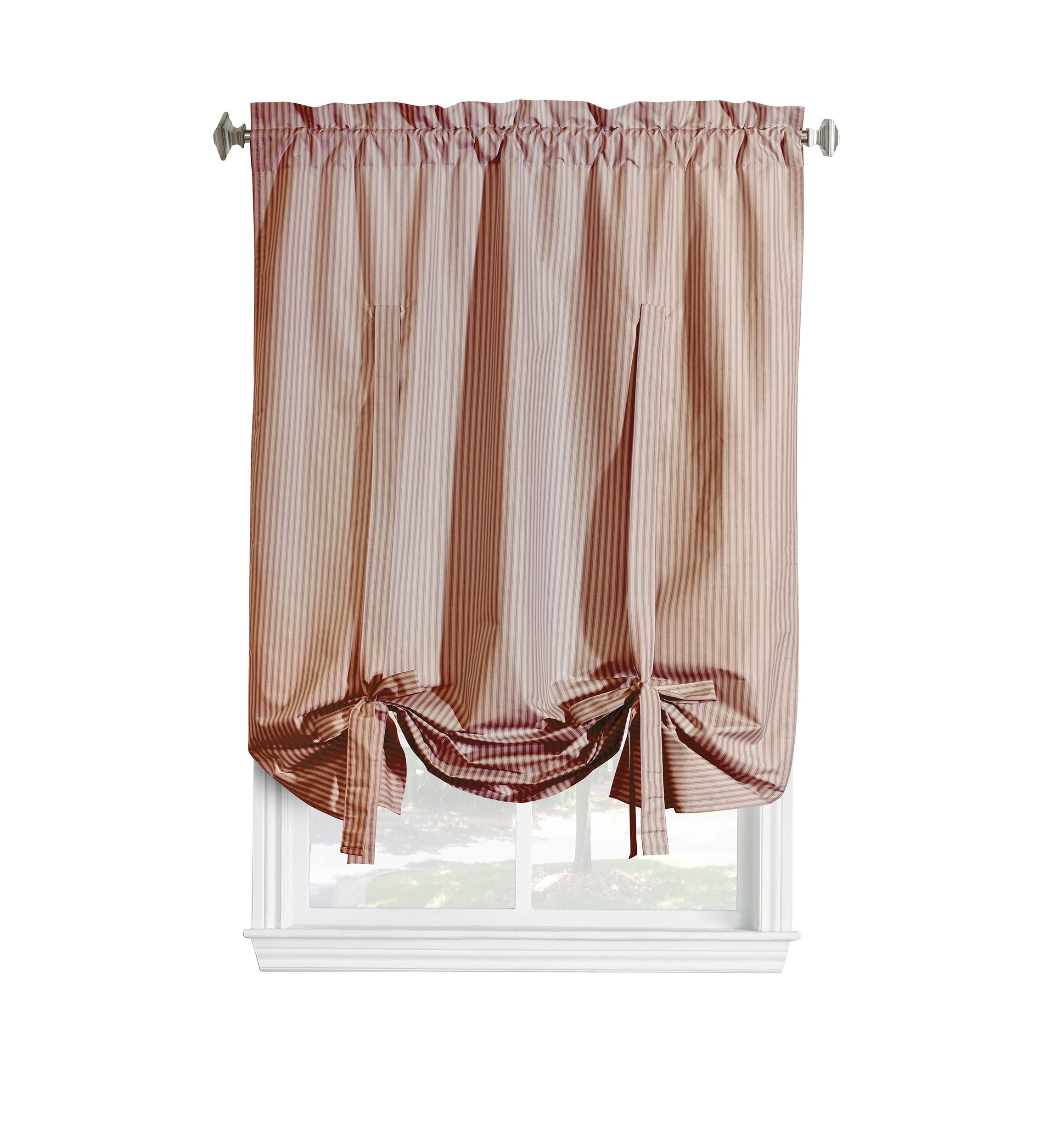 Ticking Stripe Tie Up Valance