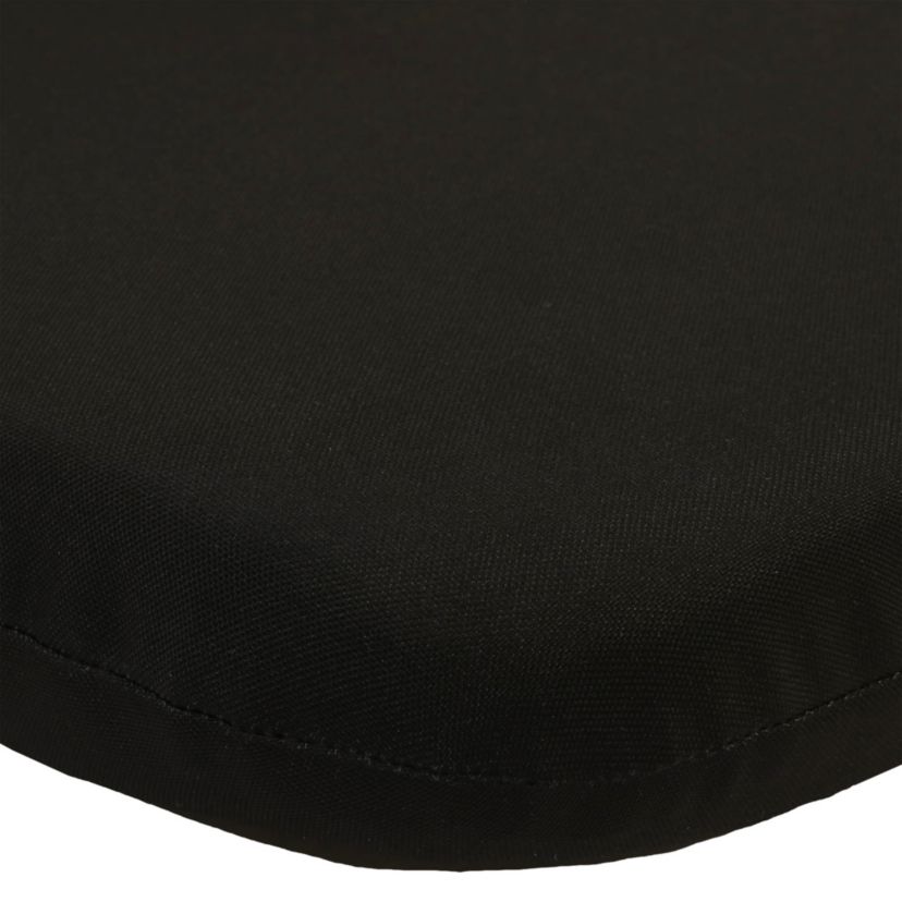 Ebony Outdoor High Back Cushion 20 x 45 in Solid Black