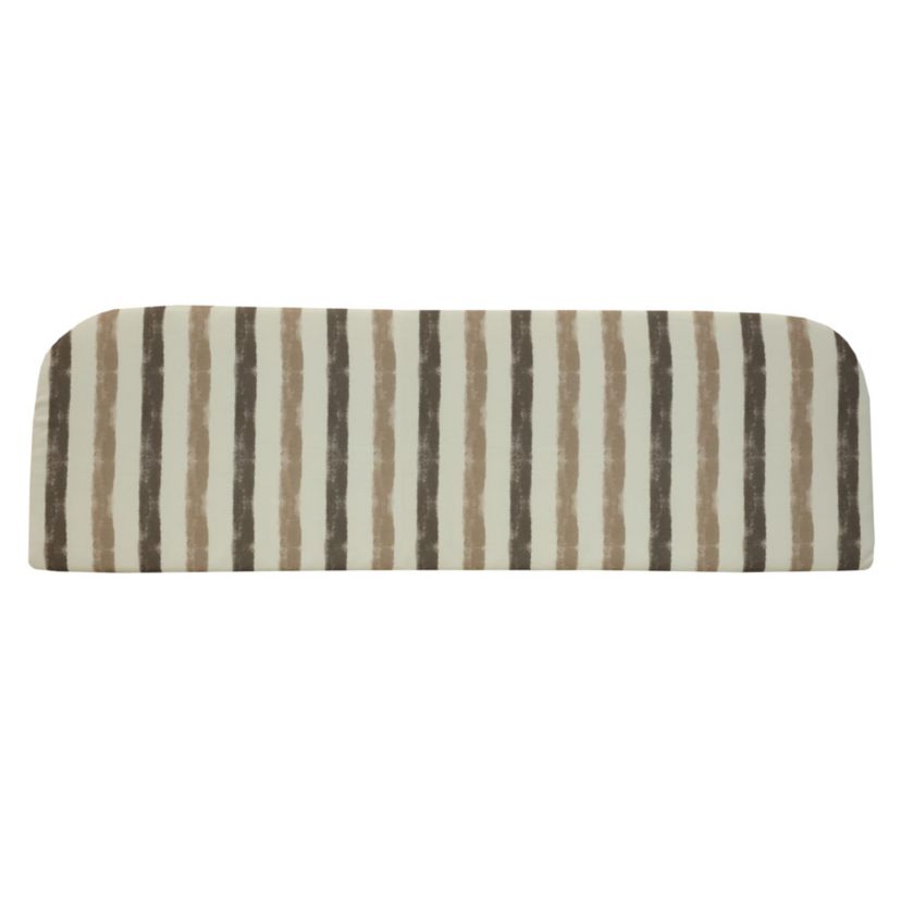 Nature Outdoor Stripe Printed Bench Seat Cushion 60 x 18 in Taupe