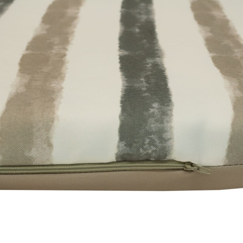 Nature Outdoor Stripe Printed Bench Seat Cushion 60 x 18 in Taupe