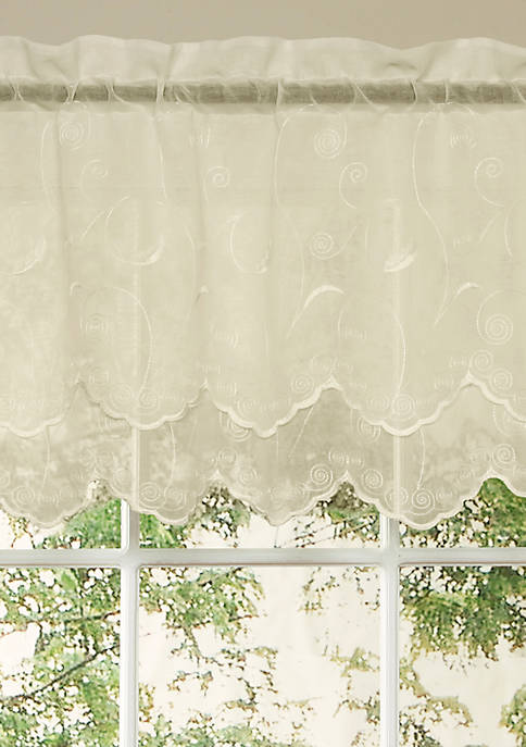 Commonwealth Home Fashions Hathaway Double Scalloped Valance