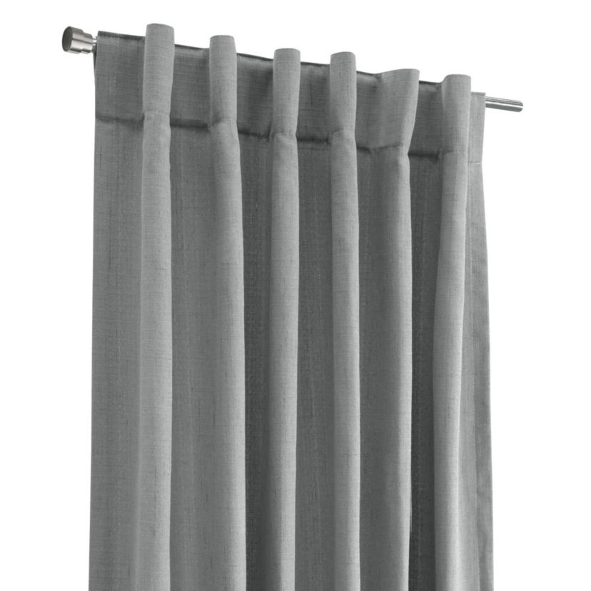 Mulberry Light Filtering Dual Header Curtain Panel 54 x 84 in Grey