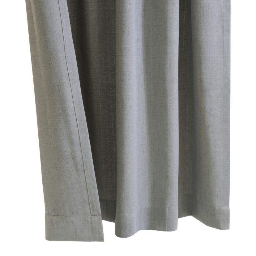 Mulberry Light Filtering Dual Header Curtain Panel 54 x 84 in Grey