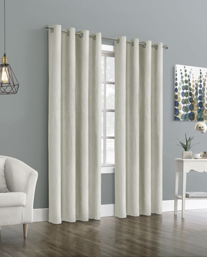 Ethan Blackout Grommet Curtain Panel 52 x 63 in White