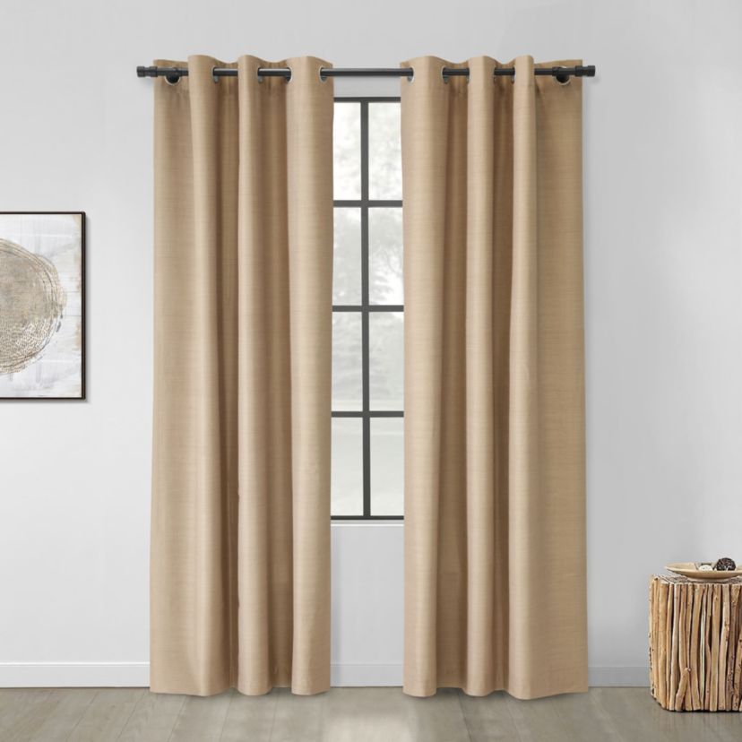 Blackout Curtain Rod Double Cap Finial Extendable 36 To 72 in Black
