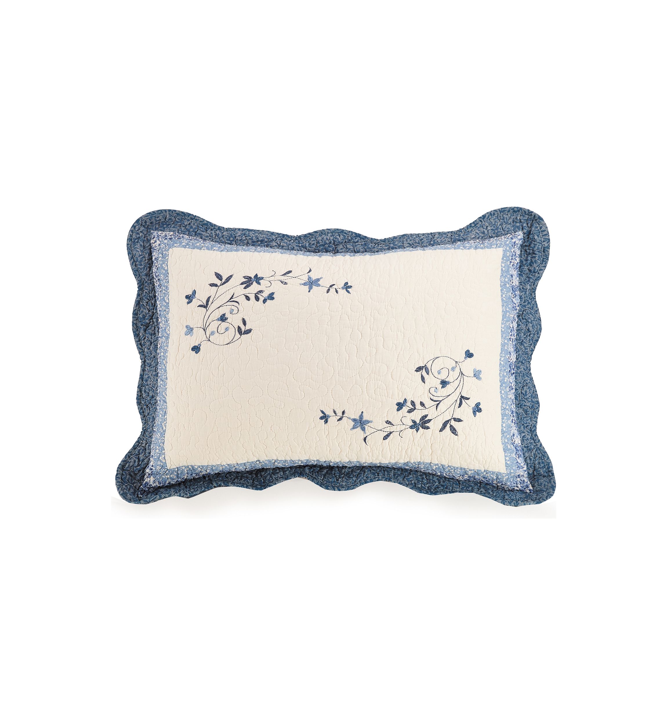 Charlotte Round Embroidered Decorative Pillow