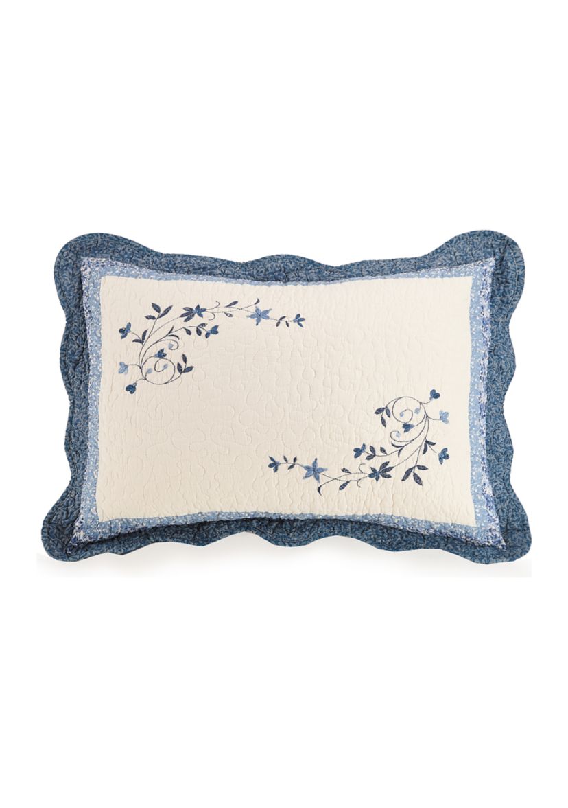 Charlotte Round Embroidered Decorative Pillow