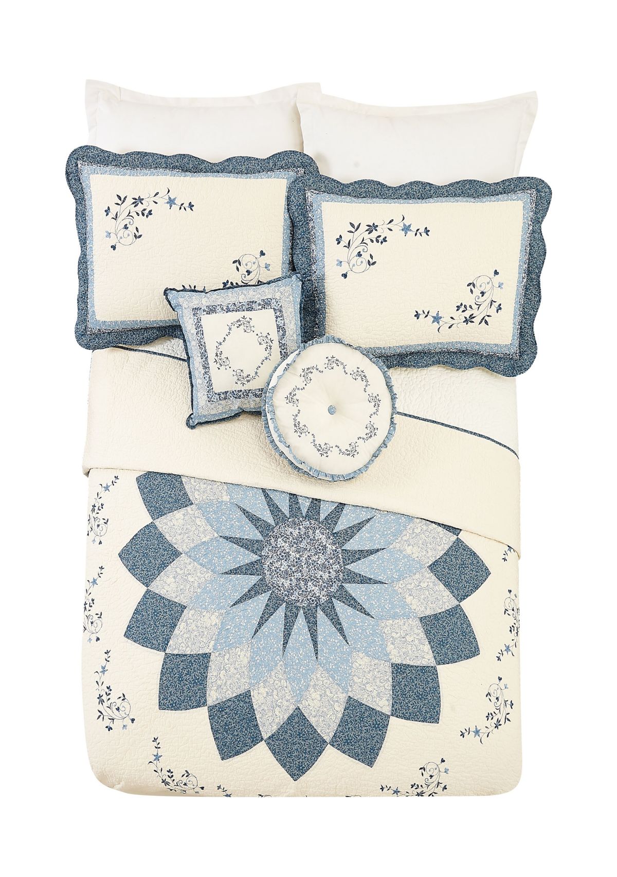 Charlotte Square Embroidered Decorative Pillow