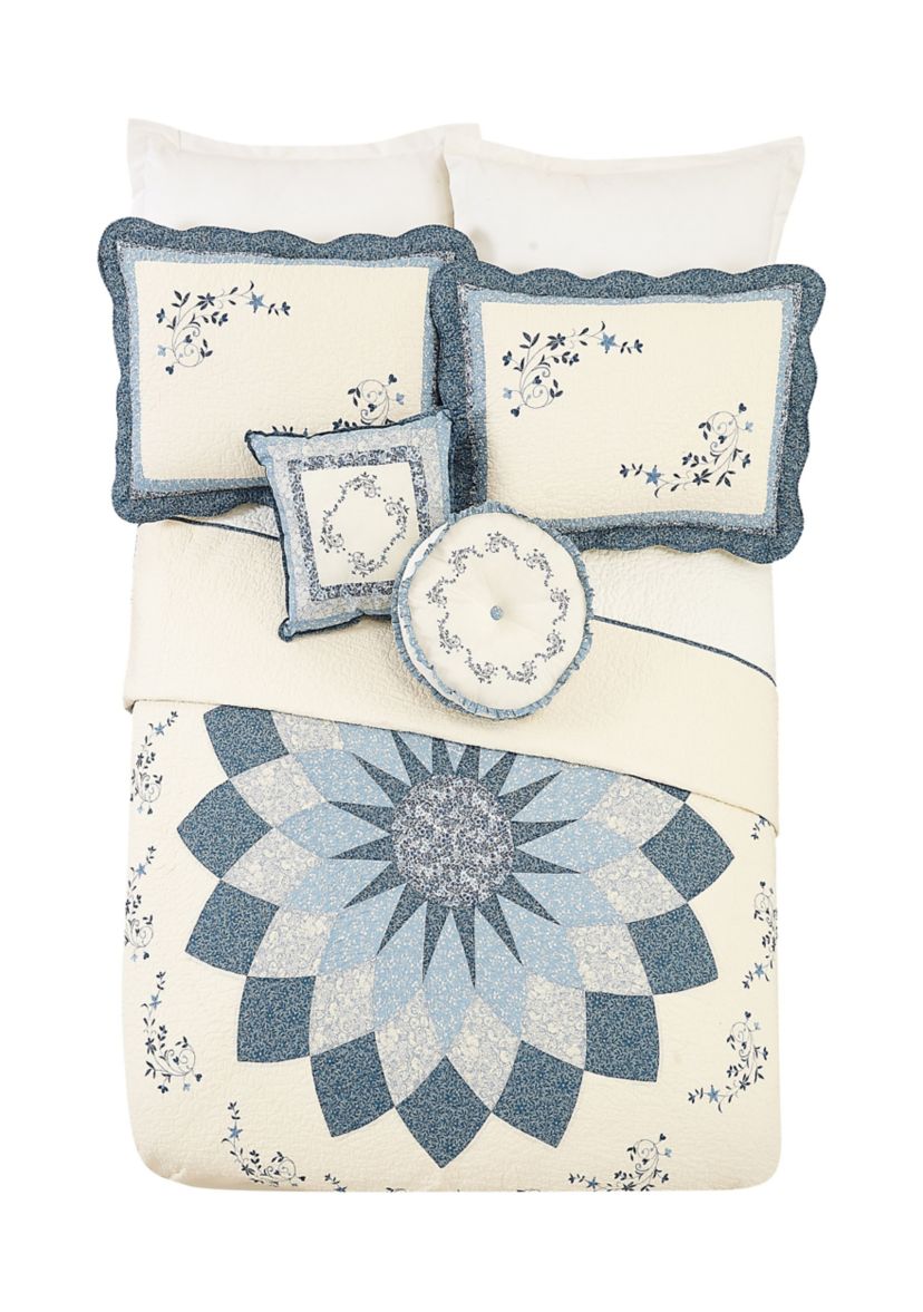 Charlotte Round Embroidered Decorative Pillow