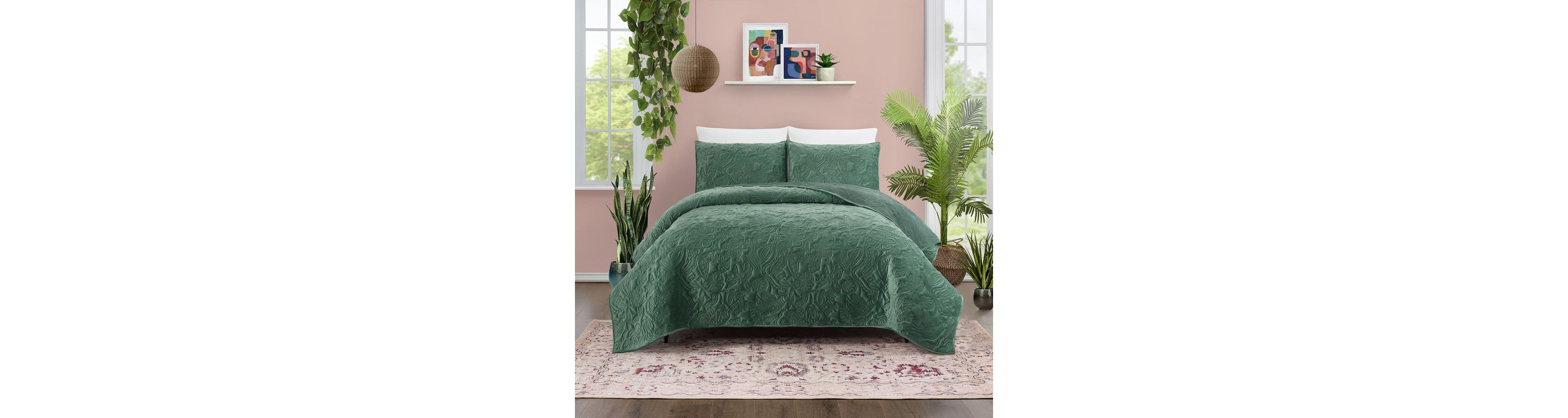 Secret Garden 3-Piece Velvet Quilt Set by Jungalow