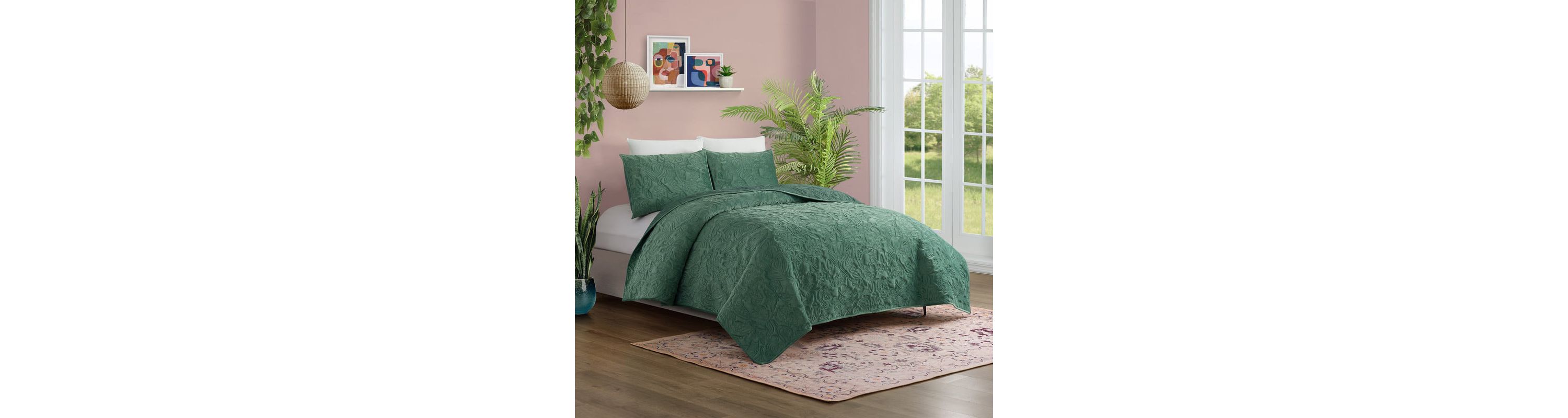 Secret Garden 3-Piece Velvet Quilt Set by Jungalow