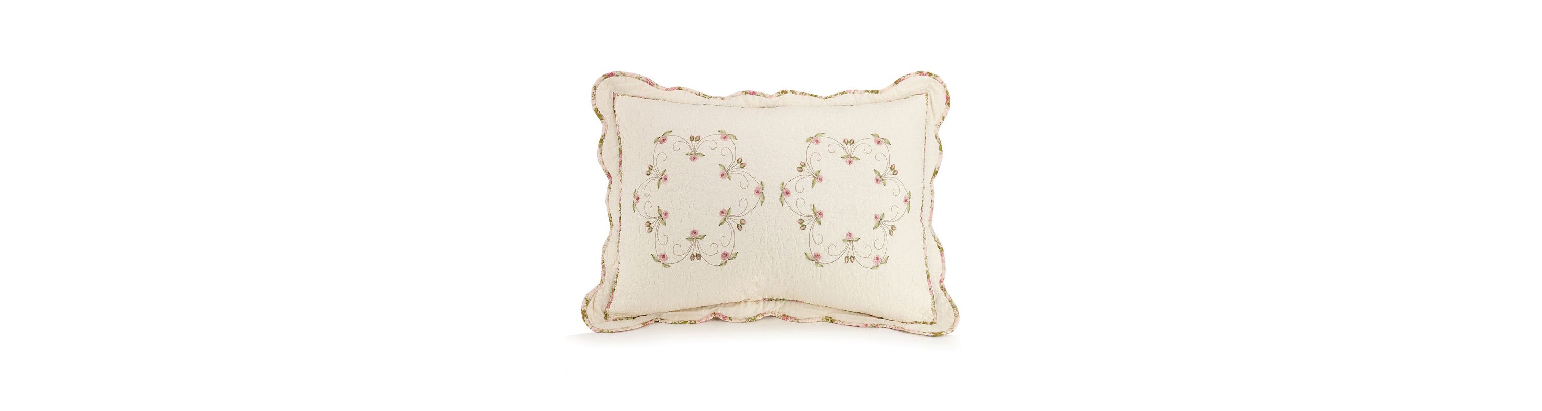Felisa Floral Embroidered Quilt Set