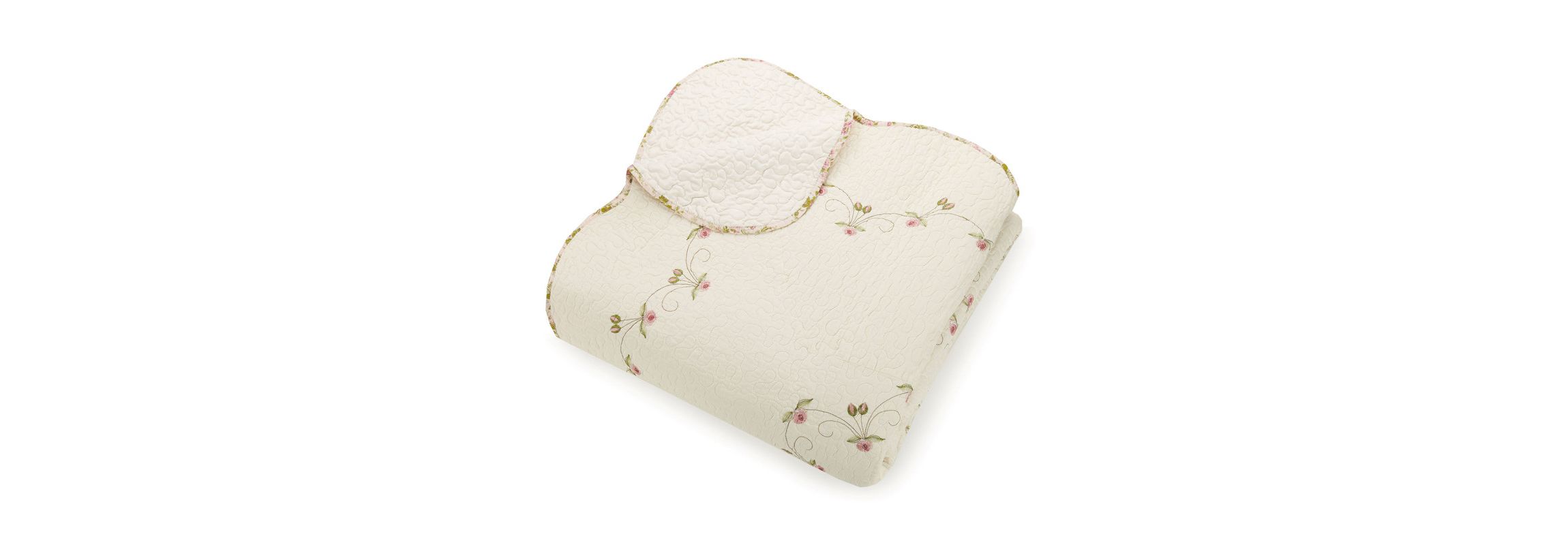 Felisa Floral Embroidered Quilt Set