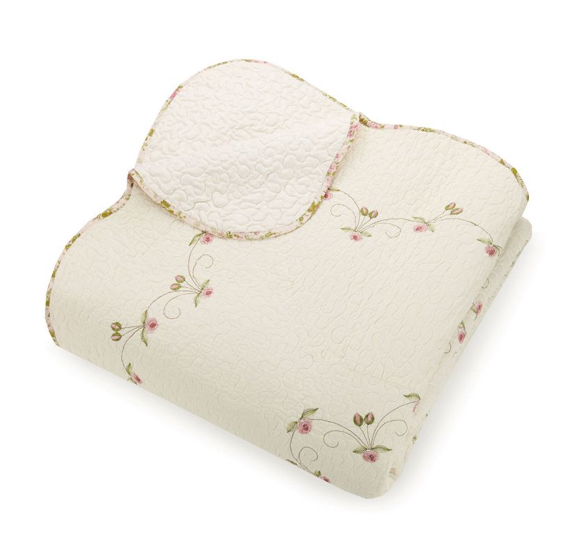 Felisa Floral Embroidered Quilt Set