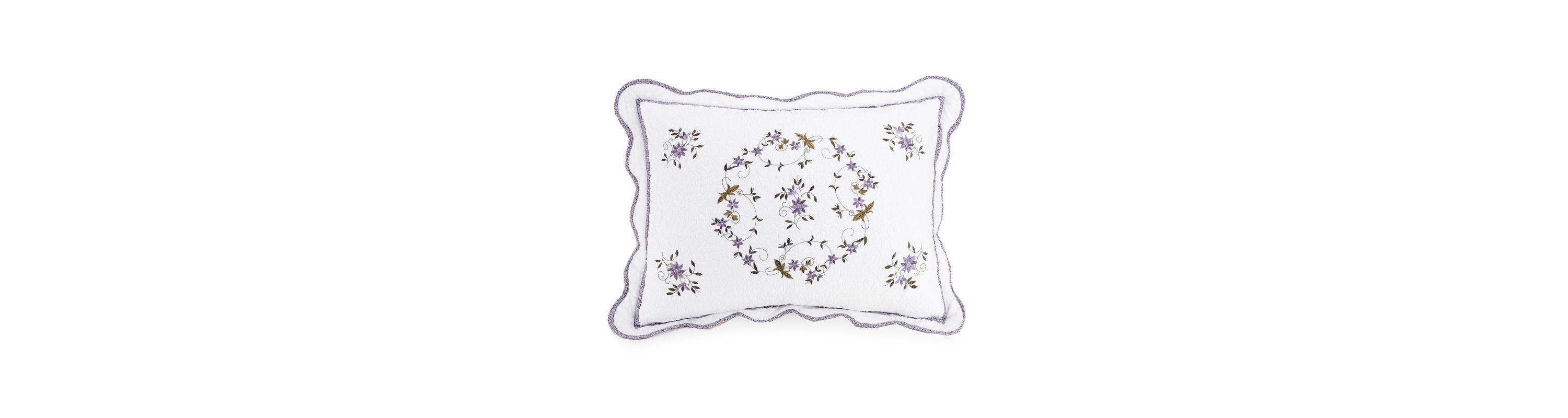 Gwen Floral Embroidered Quilt Set