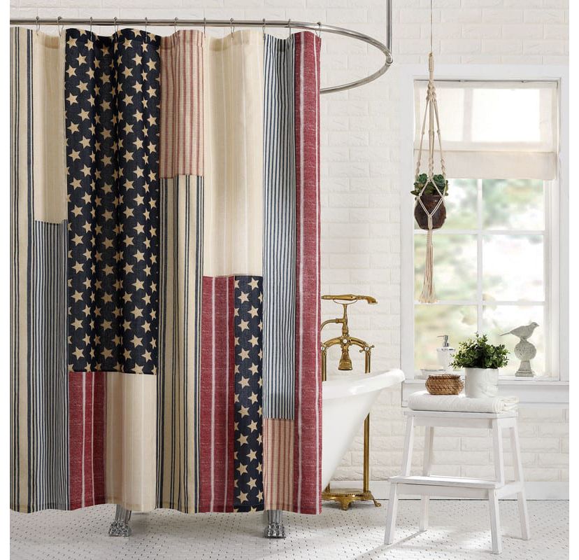American Patchwork Shower Curtain