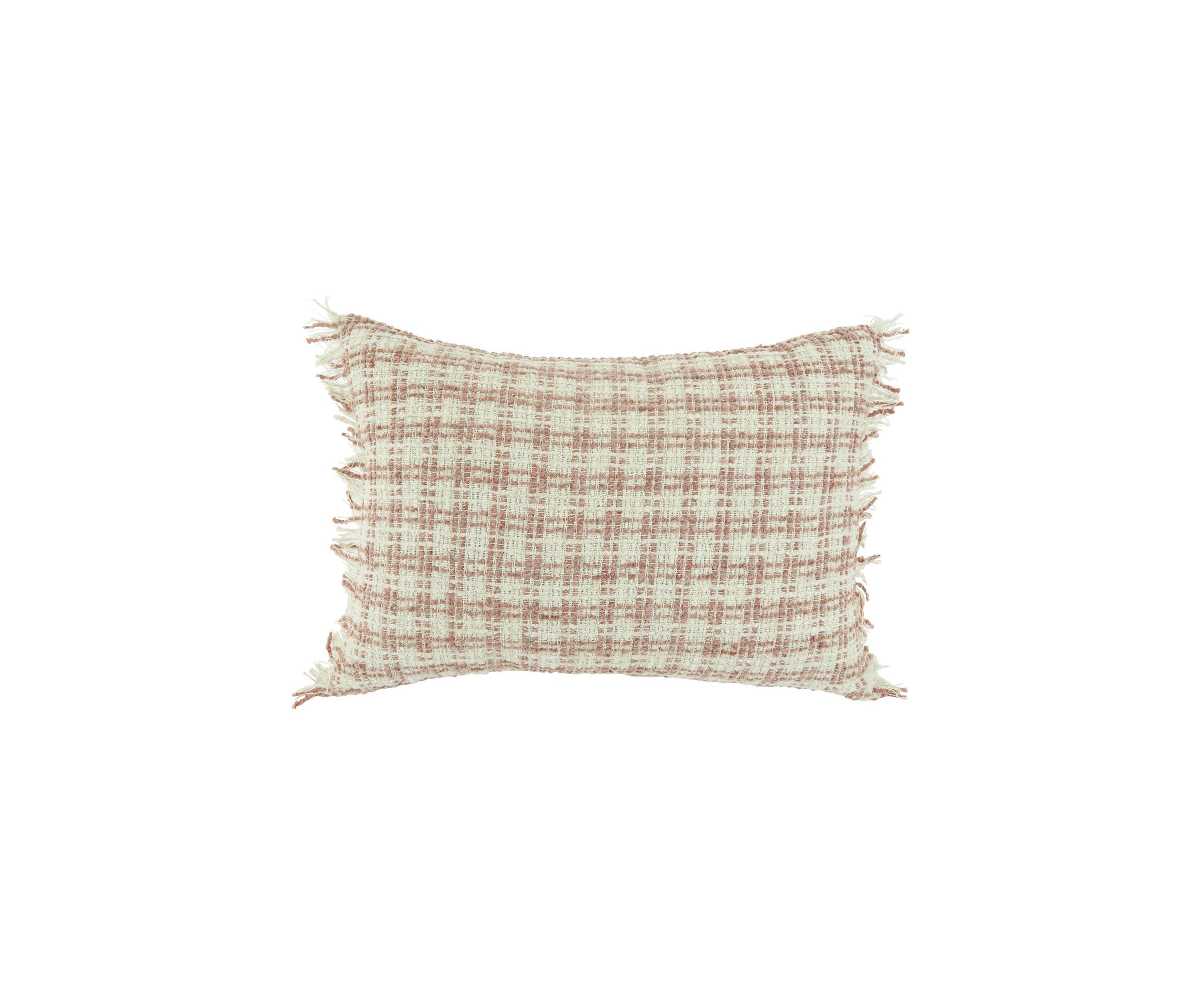 Brown Plaid Throw Pillow