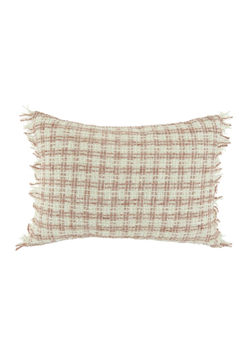Brown Plaid Throw Pillow