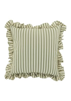 Ruffle Stripe Throw Pillow