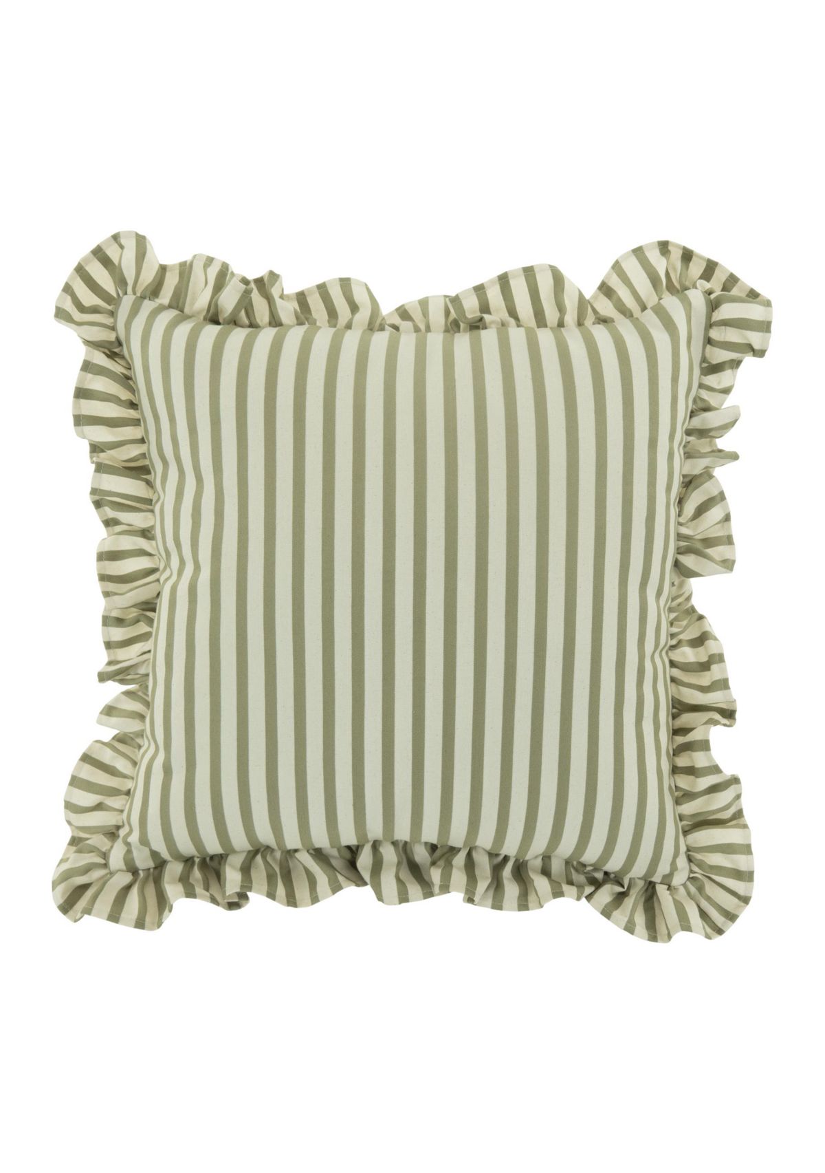 Ruffle Stripe Throw Pillow
