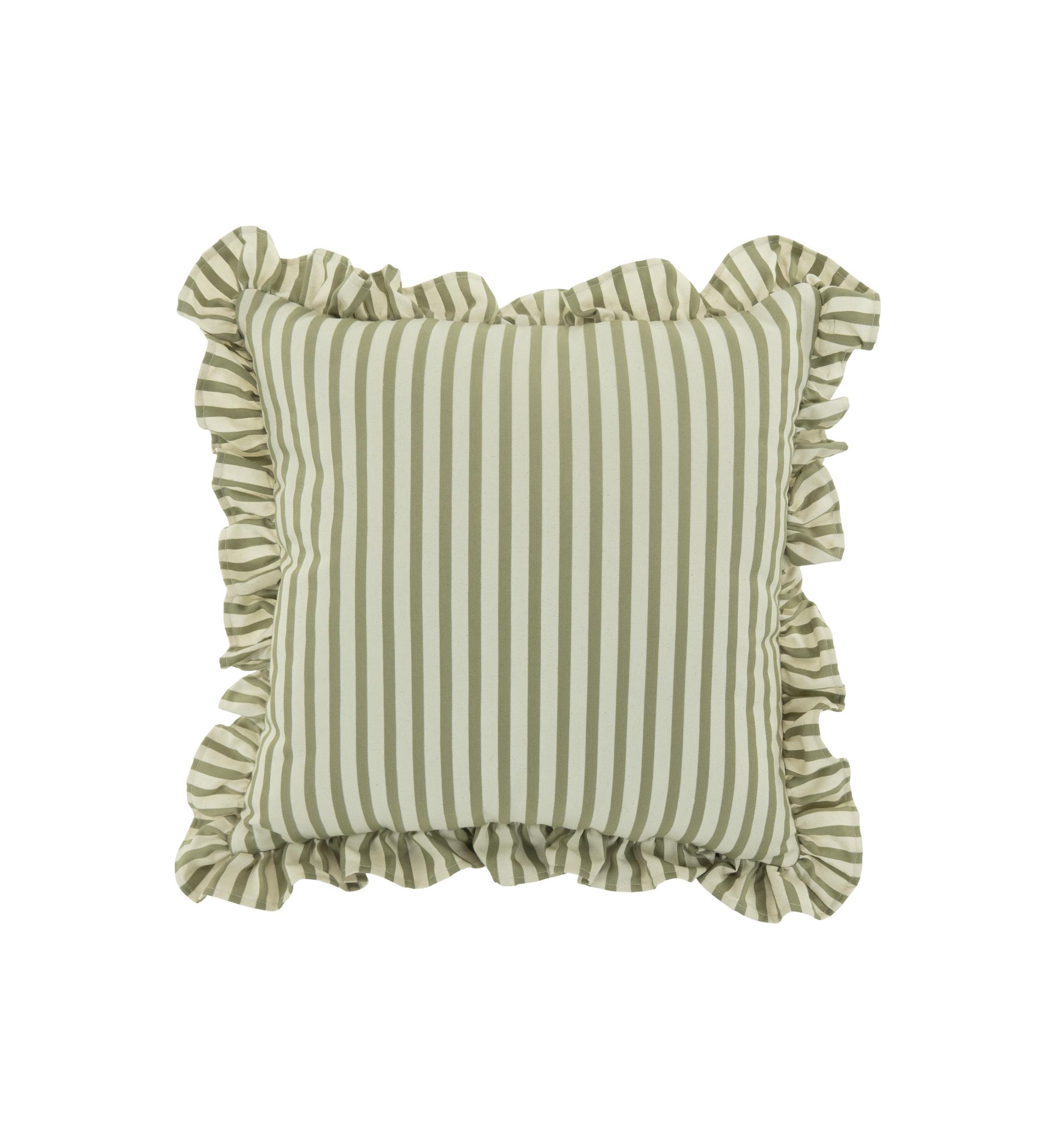 Ruffle Stripe Throw Pillow
