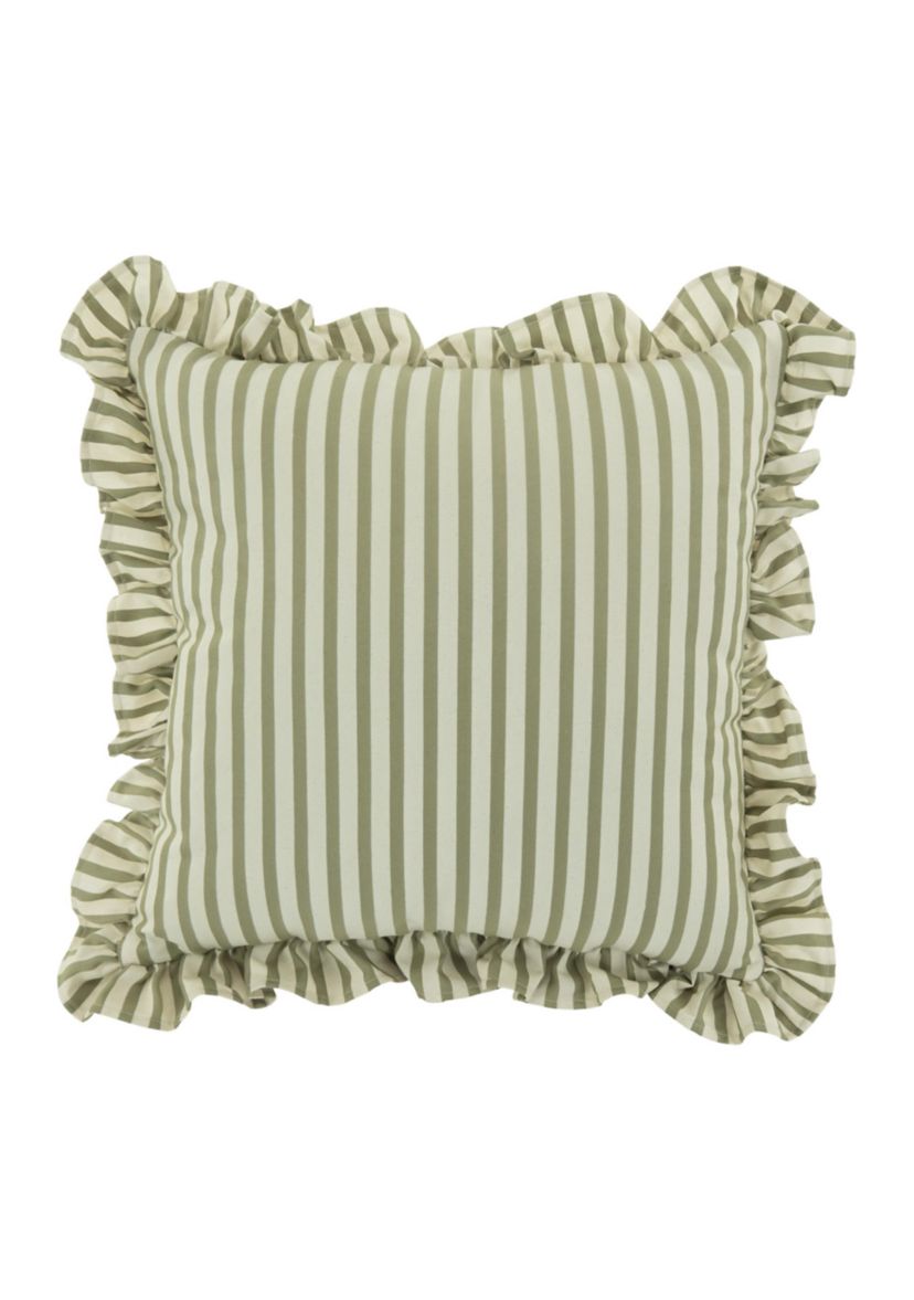 Ruffle Stripe Throw Pillow